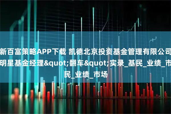 新百富策略APP下载 凯德北京投资基金管理有限公司:明星基金经理"翻车"实录_基民_业绩_市场